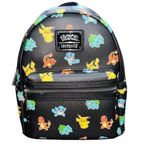 Pokemon Starters Loungefly Mini Backpack With Front Zippered Pouch NEW WITH TAGS